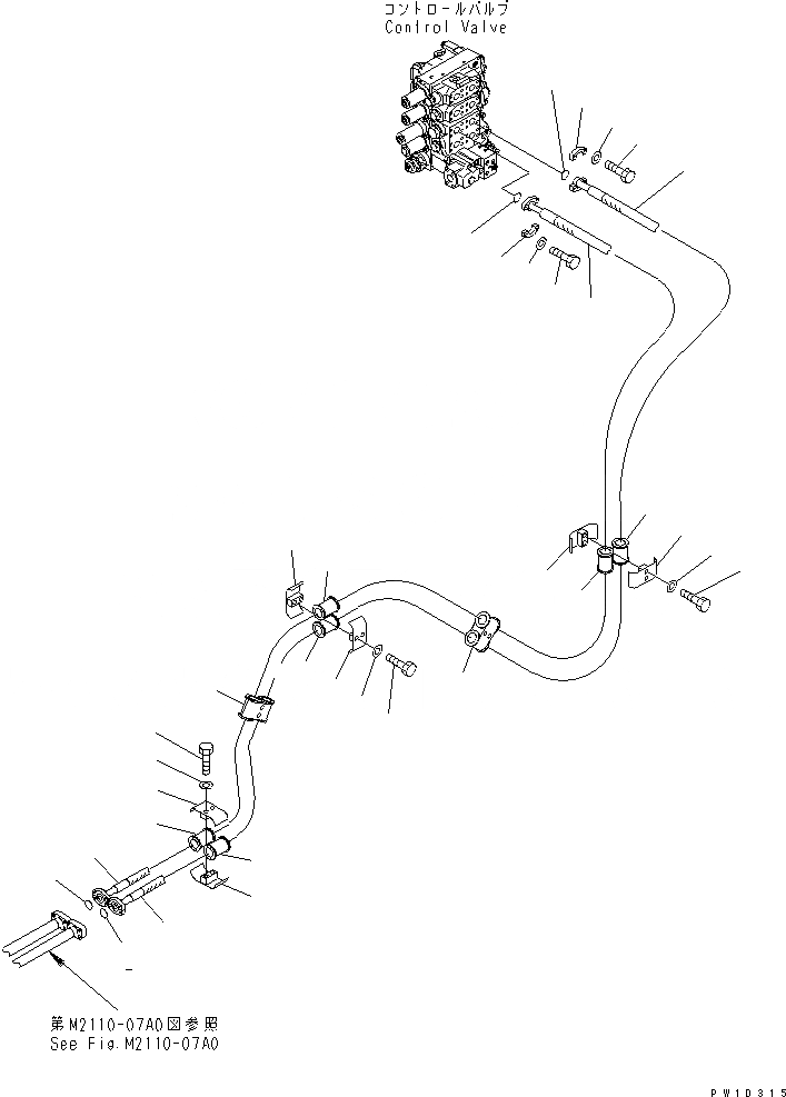 Схема запчастей Komatsu D275AX-5 - ПОДЪЕМ. ОТВАЛА ЛИНИЯ (ДЛЯ ОТВАЛА С ПЕРЕКОСОМ) ГИДРАВЛИКА