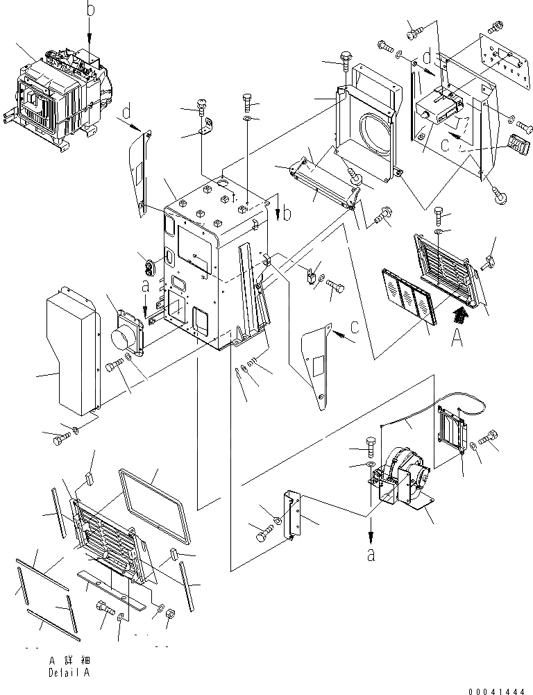 Схема запчастей Komatsu D275AX-5 - ПРИБОРНАЯ ПАНЕЛЬ (С ОБОГРЕВ-ЛЕМ) (/) КАБИНА ОПЕРАТОРА И СИСТЕМА УПРАВЛЕНИЯ