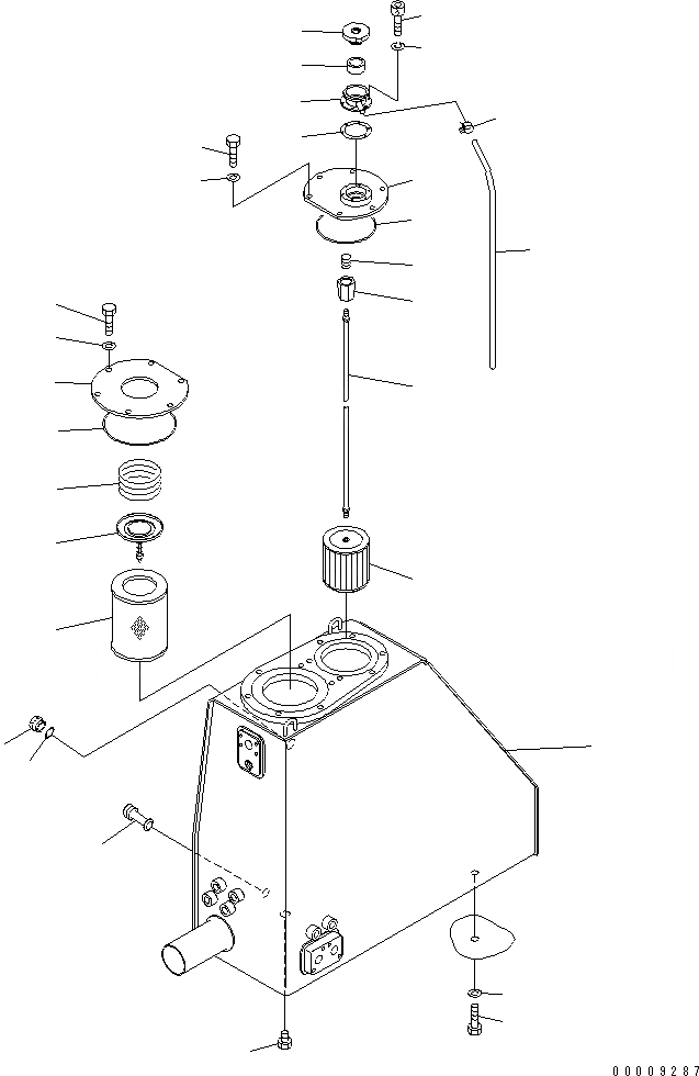 Схема запчастей Komatsu D275AX-5 - БАК (СПЕЦ-Я ДЛЯ СВАЛОК)(№-79) ЧАСТИ КОРПУСА