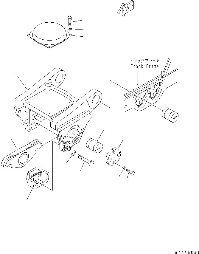 Схема запчастей Komatsu D275AX-5 - ТЕЛЕЖКА (ЛЕВ.) ХОДОВАЯ