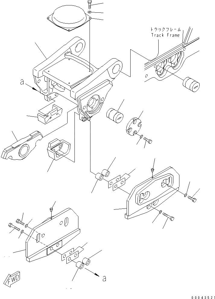 Схема запчастей Komatsu D275AX-5 - ТЕЛЕЖКА (ЛЕВ.) (ПОЛН. ЗАЩИТА КАТКОВ) ХОДОВАЯ