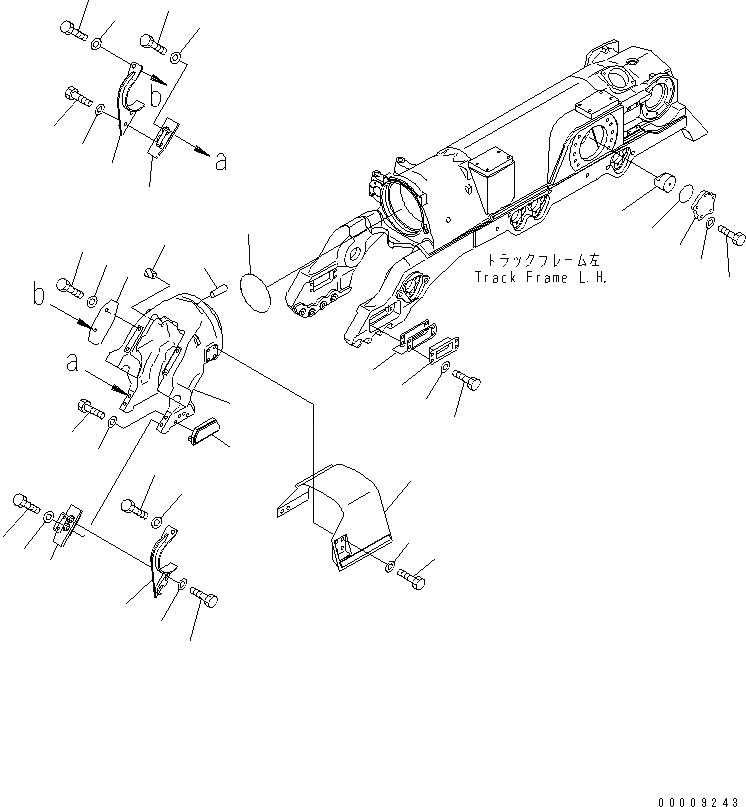 Схема запчастей Komatsu D275AX-5 - ВИЛКА ЛЕНИВЦА (ЛЕВ.) (СПЕЦ-Я ДЛЯ СВАЛОК) ХОДОВАЯ