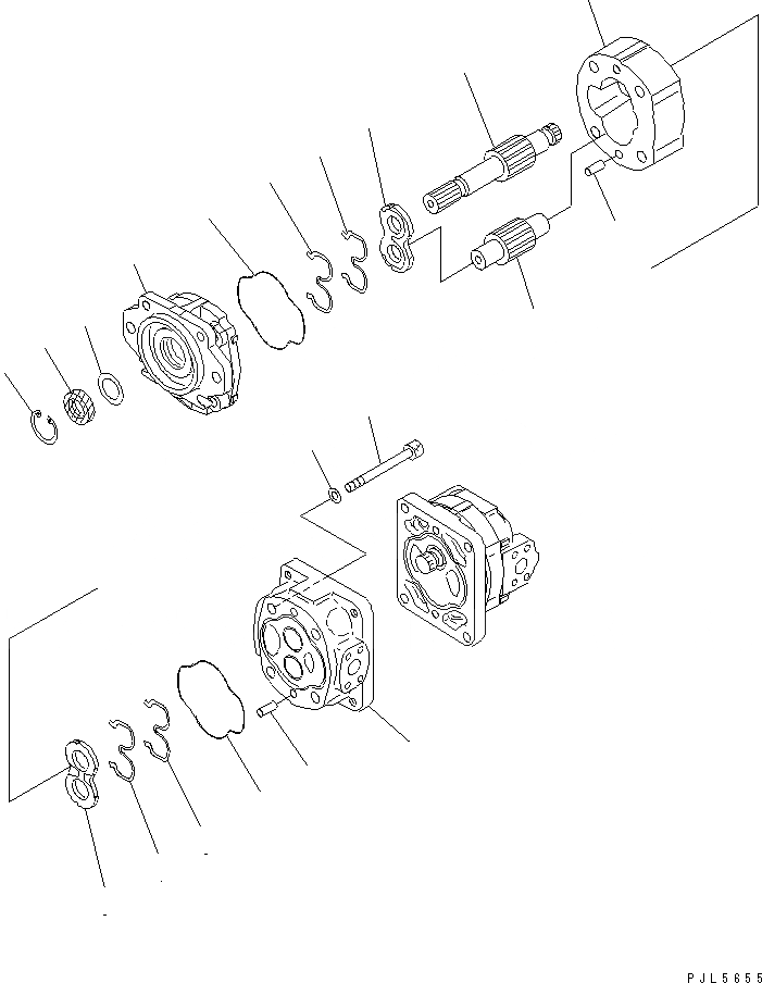 Схема запчастей Komatsu D275AX-5 - ГИДР. НАСОС. (СИЛОВАЯ ПЕРЕДАЧА) (/) ОСНОВН. КОМПОНЕНТЫ И РЕМКОМПЛЕКТЫ