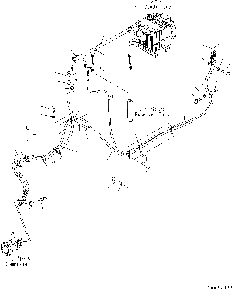 Схема запчастей Komatsu D275AX-5E0 - КОНДИЦ. ВОЗДУХА (ШЛАНГИ) (ДЛЯ LANDFILL)(№-) КОМПОНЕНТЫ ДВИГАТЕЛЯ