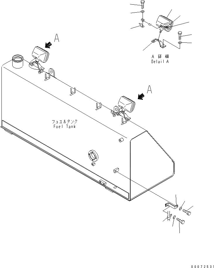 Схема запчастей Komatsu D275AX-5E0 - ТОПЛИВН. БАК. ЗАДН. ОСВЕЩЕНИЕ (ДЛЯ LANDFILL)(№-) ТОПЛИВН. БАК. AND КОМПОНЕНТЫ