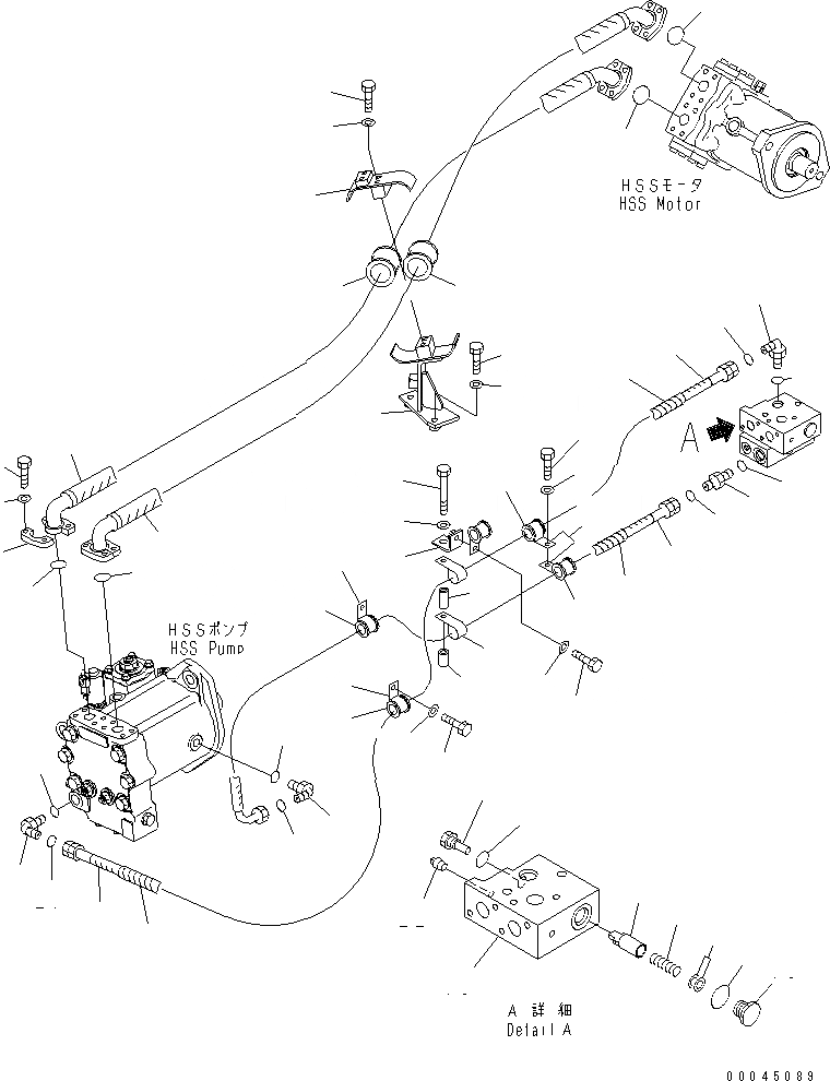 Схема запчастей Komatsu D275AX-5E0 - СИЛОВАЯ ПЕРЕДАЧА (ГИДРОЛИНИЯ) (/)(№-) СИЛОВАЯ ПЕРЕДАЧА И КОНЕЧНАЯ ПЕРЕДАЧА