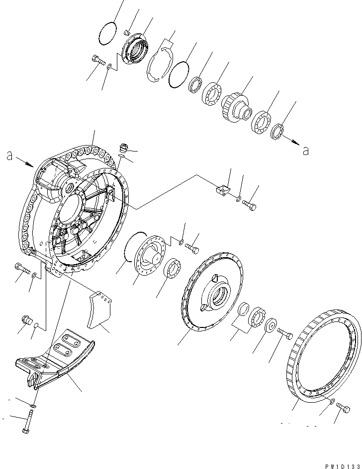 Схема запчастей Komatsu D275AX-5E0 - КОНЕЧНАЯ ПЕРЕДАЧА (/) (ЛЕВ.)(№-) СИЛОВАЯ ПЕРЕДАЧА И КОНЕЧНАЯ ПЕРЕДАЧА