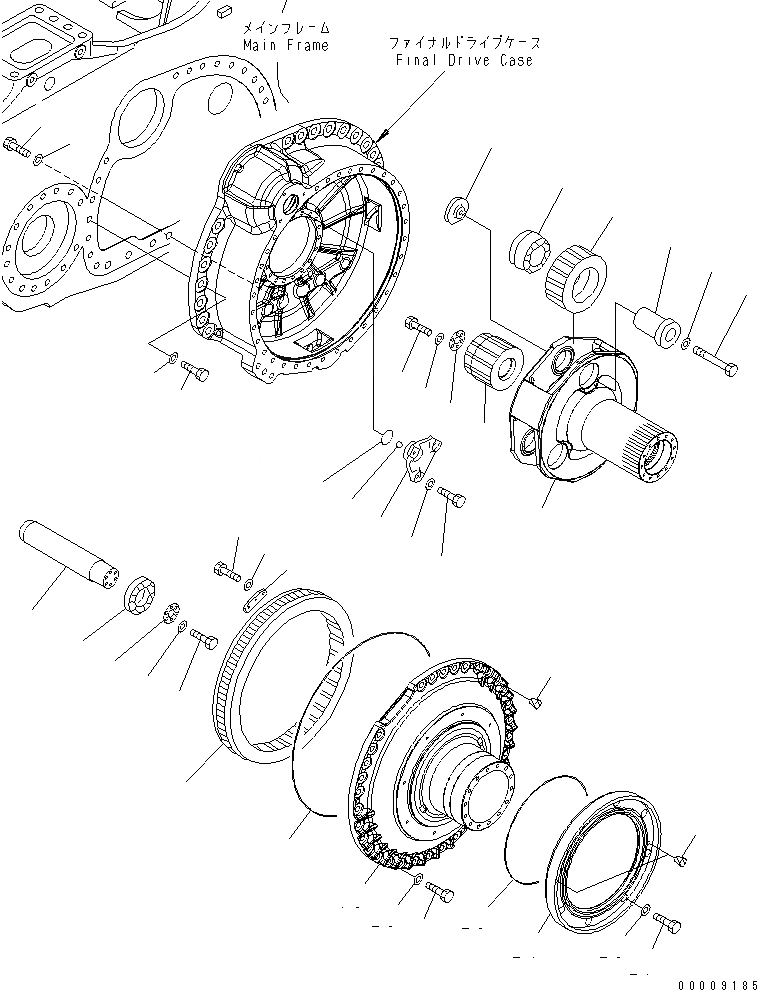 Схема запчастей Komatsu D275AX-5E0 - КОНЕЧНАЯ ПЕРЕДАЧА (/) (ЛЕВ.) (СПЕЦ-Я ДЛЯ СВАЛОК)(№-) СИЛОВАЯ ПЕРЕДАЧА И КОНЕЧНАЯ ПЕРЕДАЧА