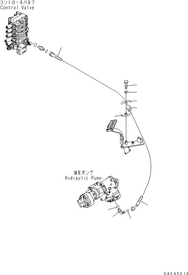 Схема запчастей Komatsu D275AX-5E0 - ГИДР. НАСОС. ЛИНИЯ (LS ЛИНИЯ)(№-) ГИДРАВЛИКА