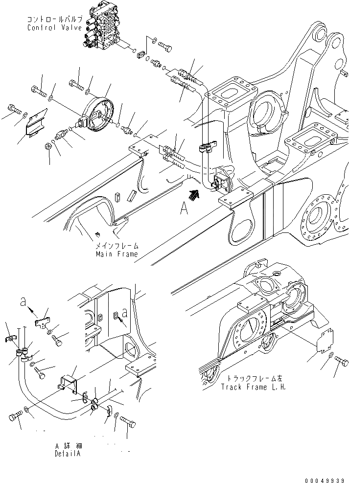 Схема запчастей Komatsu D275AX-5E0 - ПЕРЕКОС. ОТВАЛА ЛИНИЯ (ДЛЯ ОТВАЛА С ПЕРЕКОСОМ)(№-) ГИДРАВЛИКА