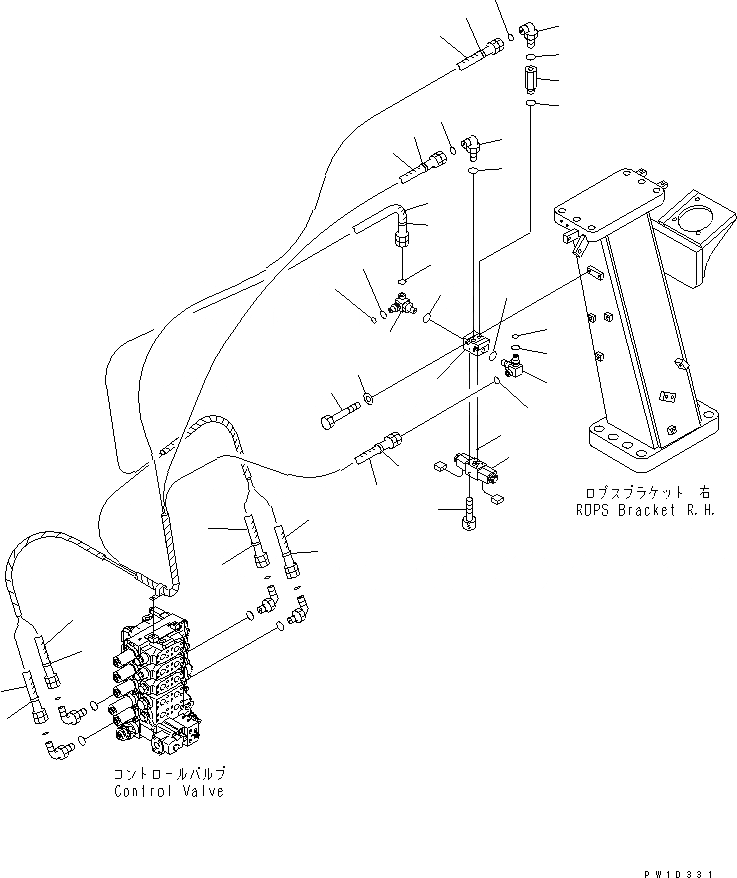 Схема запчастей Komatsu D275AX-5E0 - P.P.C. ТРУБЫ (ОТВАЛ С ДВОЙН. ПЕРЕКОСОМ)(№-) ГИДРАВЛИКА