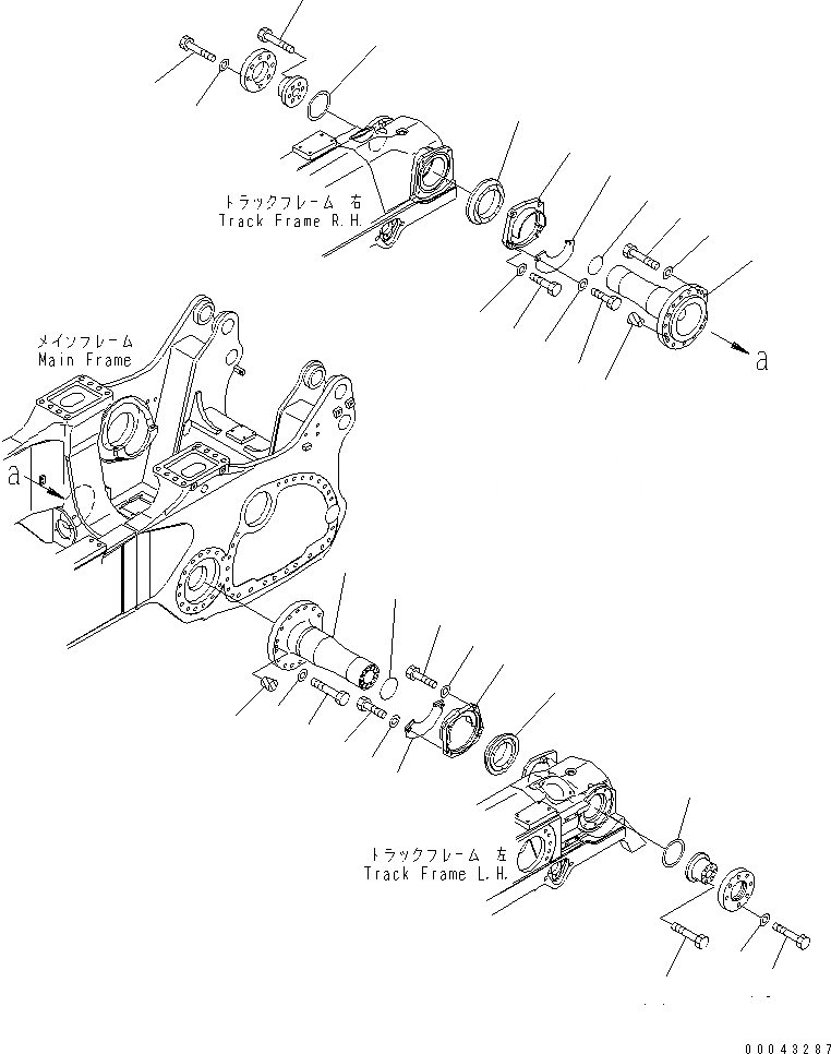 Схема запчастей Komatsu D275AX-5E0 - БАЛКА БАЛАНСИРА И ПОВОРОТН. ШКВОРЕНЬ (ПОВОРОТН. ШКВОРЕНЬ) (ДЛЯ ОТВАЛА С ДВОЙН. ПЕРЕКОСОМ) (СПЕЦ-Я ДЛЯ СВАЛОК)(№-) ОСНОВН. РАМА И КОМПОНЕНТЫ