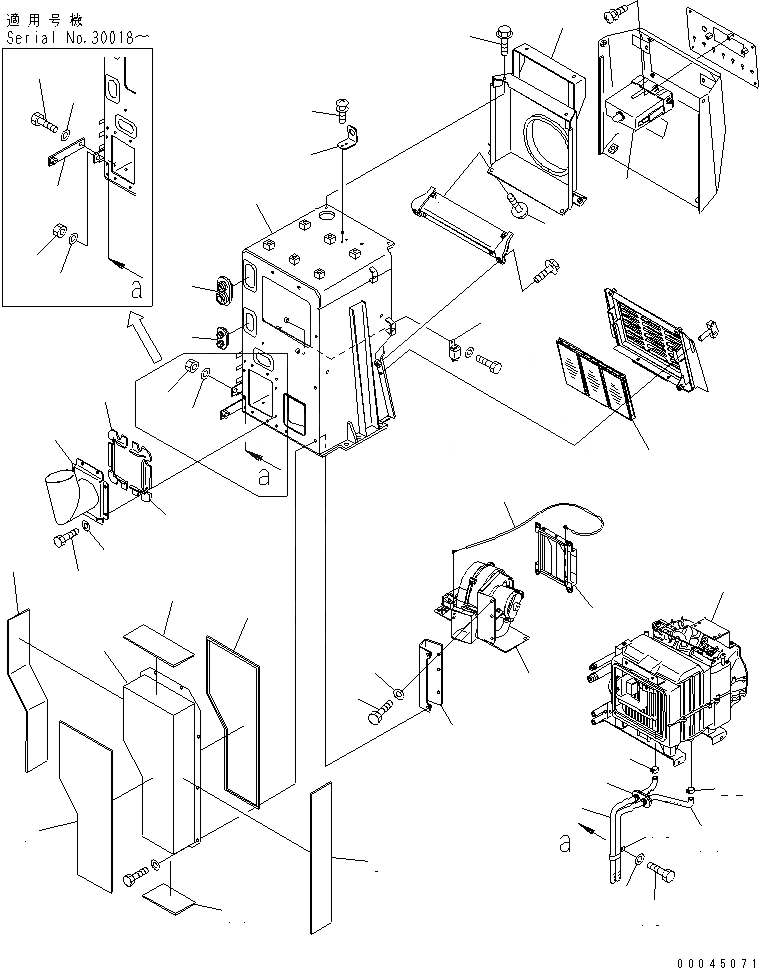 Схема запчастей Komatsu D275AX-5E0 - ПРИБОРНАЯ ПАНЕЛЬ (БЛОК КОНДИЦ. ВОЗДУХА И КОРПУС)(№-) КАБИНА ОПЕРАТОРА И СИСТЕМА УПРАВЛЕНИЯ