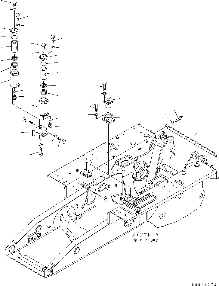 Схема запчастей Komatsu D275AX-5E0 - КРЫЛО (СИЛОВАЯ ЛИНИЯ ФИЛЬТР. И КРЕПЛЕНИЕ ПОЛА)(№-) ЧАСТИ КОРПУСА