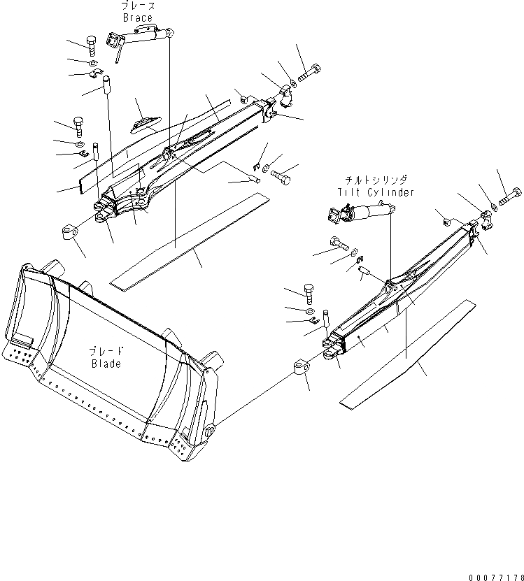 Схема запчастей Komatsu D275AX-5E0 - DOZER РАМА (УСИЛЕНН.) (БЕЗ ВТУЛКА) (SIGMADOZER)(№-) РАБОЧЕЕ ОБОРУДОВАНИЕ