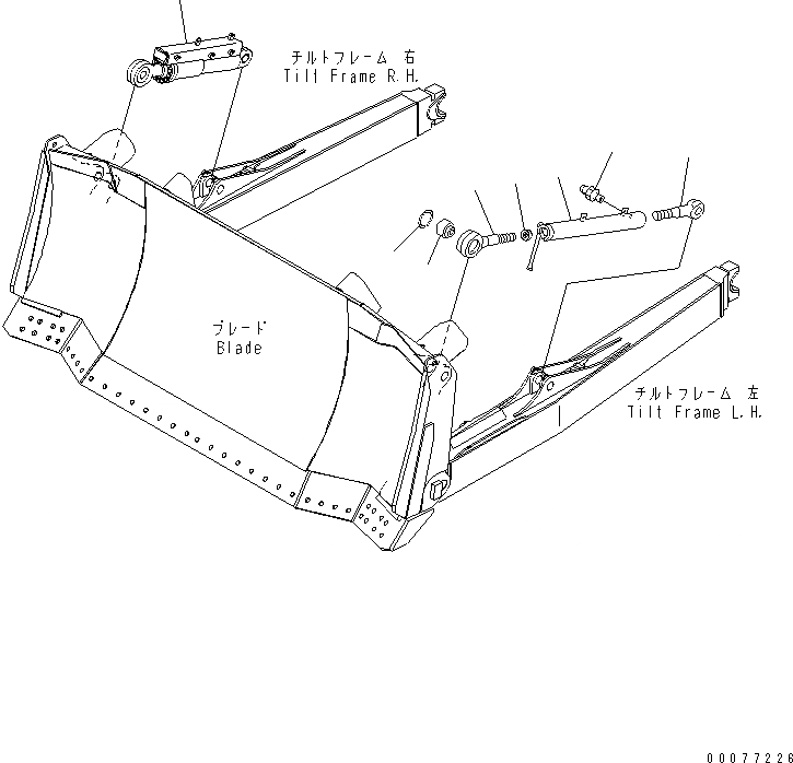 Схема запчастей Komatsu D275AX-5E0 - ЦИЛИНДР ПЕРЕКОСА ОТВАЛА И БАЛКА (ДЛЯ НАКЛОН. SIGMADOZER)(№-) РАБОЧЕЕ ОБОРУДОВАНИЕ