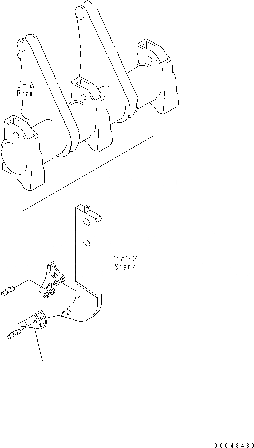 Схема запчастей Komatsu D275AX-5E0 - КОРОНКА РЫХЛИТЕЛЯ (ДЛЯ МНОГОСТОЕЧН. РЫХЛИТ.) (КОРОТК.¤РЕВЕРСИВН.¤RED) (УСИЛЕНН.)(№-) РАБОЧЕЕ ОБОРУДОВАНИЕ