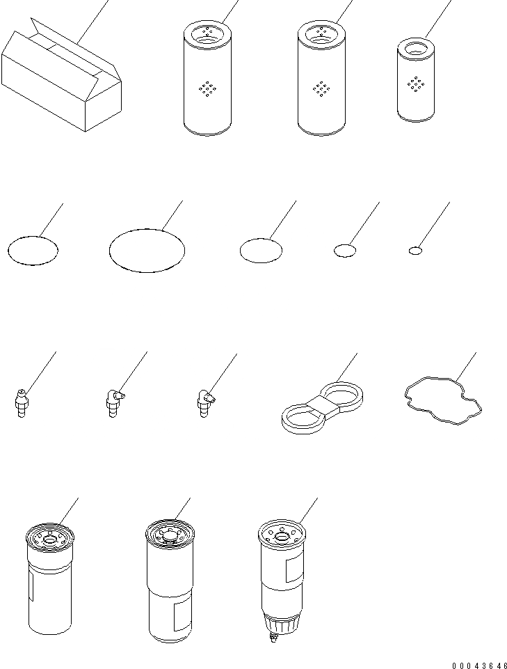Схема запчастей Komatsu D275AX-5E0 - ЗАП. ЧАСТИ(№-) АКСЕССУАРЫ