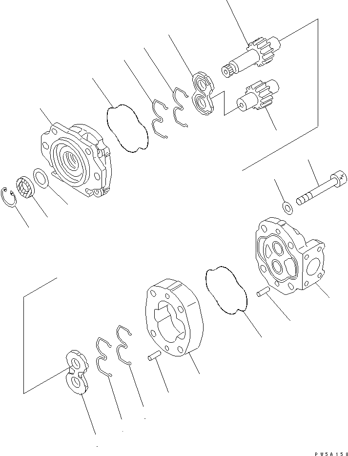 Схема запчастей Komatsu D275AX-5E0 - РАБОЧЕЕ ОБОРУДОВАНИЕ НАСОС (7/7)(№-) ОСНОВН. КОМПОНЕНТЫ И РЕМКОМПЛЕКТЫ