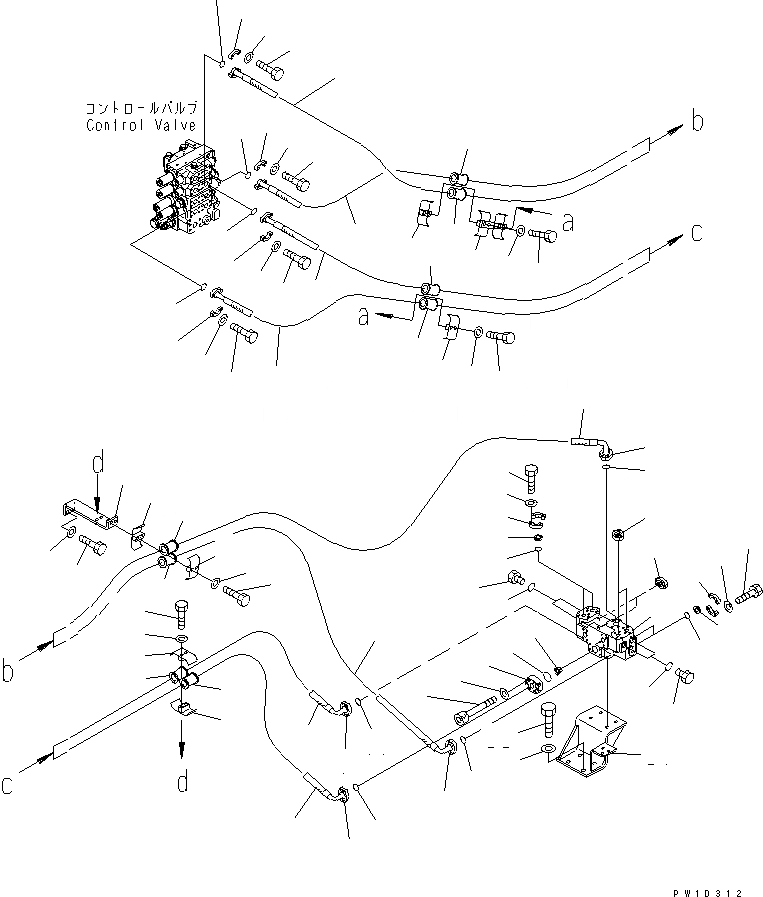 Схема запчастей Komatsu D275AX-5-KO - РЫХЛИТЕЛЬ ЛИНИЯ ГИДРАВЛИКА