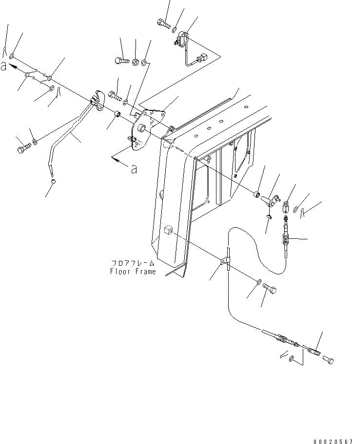 Схема запчастей Komatsu D275AX-5-KO - РЫЧАГ УПРАВЛ-Я ТОРМОЗОМ (ДЛЯ УСИЛ. ЭЛЕКТРОПРОВОДКА) КАБИНА ОПЕРАТОРА И СИСТЕМА УПРАВЛЕНИЯ