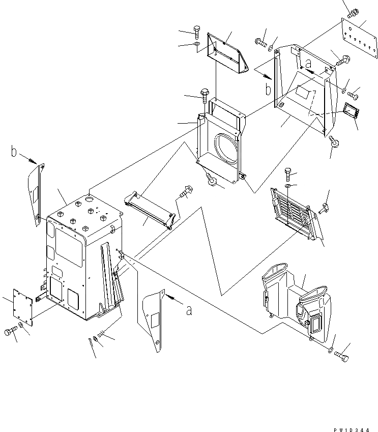 Схема запчастей Komatsu D275AX-5-KO - ПРИБОРНАЯ ПАНЕЛЬ КАБИНА ОПЕРАТОРА И СИСТЕМА УПРАВЛЕНИЯ