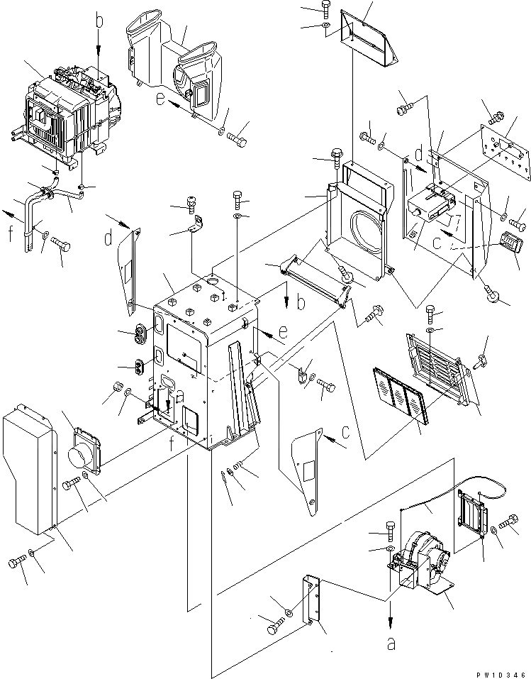 Схема запчастей Komatsu D275AX-5-KO - ПРИБОРНАЯ ПАНЕЛЬ (С КОНДИЦИОНЕРОМ) КАБИНА ОПЕРАТОРА И СИСТЕМА УПРАВЛЕНИЯ