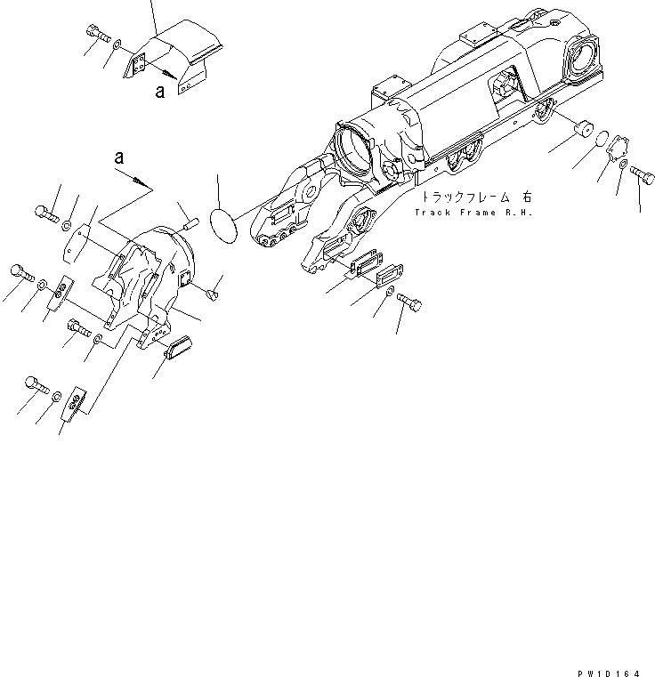 Схема запчастей Komatsu D275AX-5-KO - ВИЛКА ЛЕНИВЦА (ПРАВ.) ХОДОВАЯ