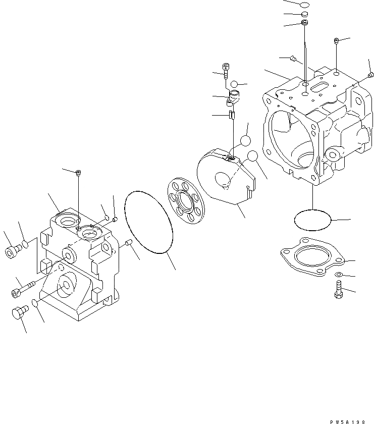 Схема запчастей Komatsu D275AX-5-KO - НАСОС ВЕНТИЛЯТОРА (/) ОСНОВН. КОМПОНЕНТЫ И РЕМКОМПЛЕКТЫ