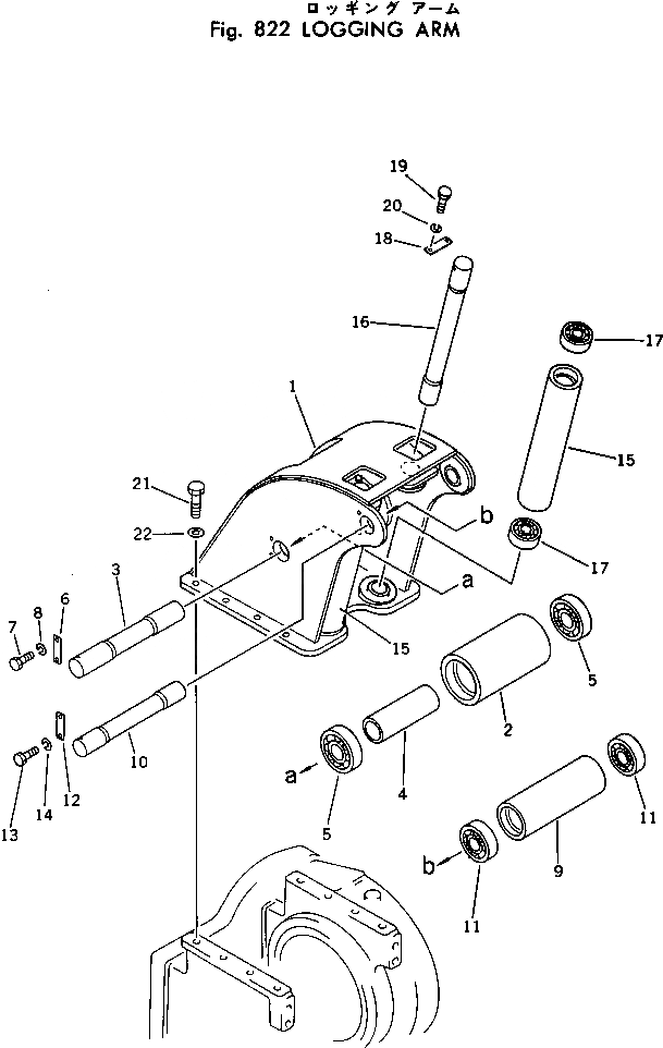 Схема запчастей Komatsu D30AM-17 - LOGGING РУКОЯТЬ ОПЦИОННЫЕ КОМПОНЕНТЫ