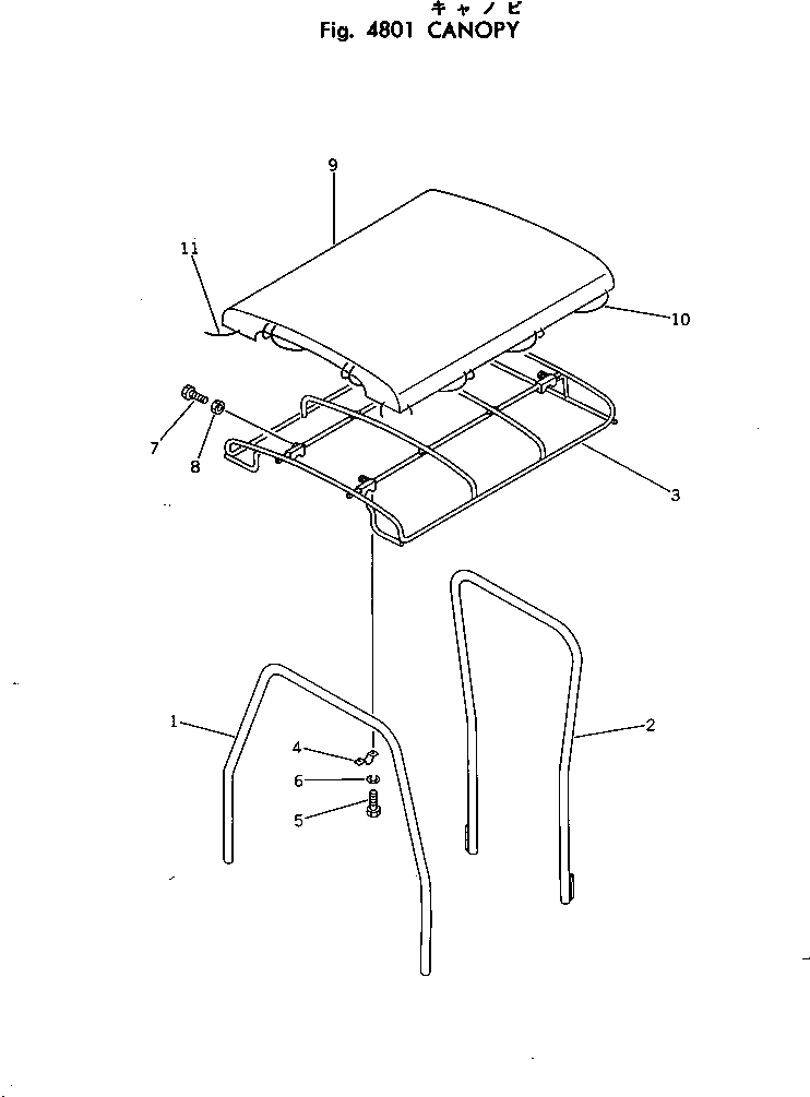 Схема запчастей Komatsu D31A-17 - НАВЕС ОПЦИОННЫЕ КОМПОНЕНТЫ