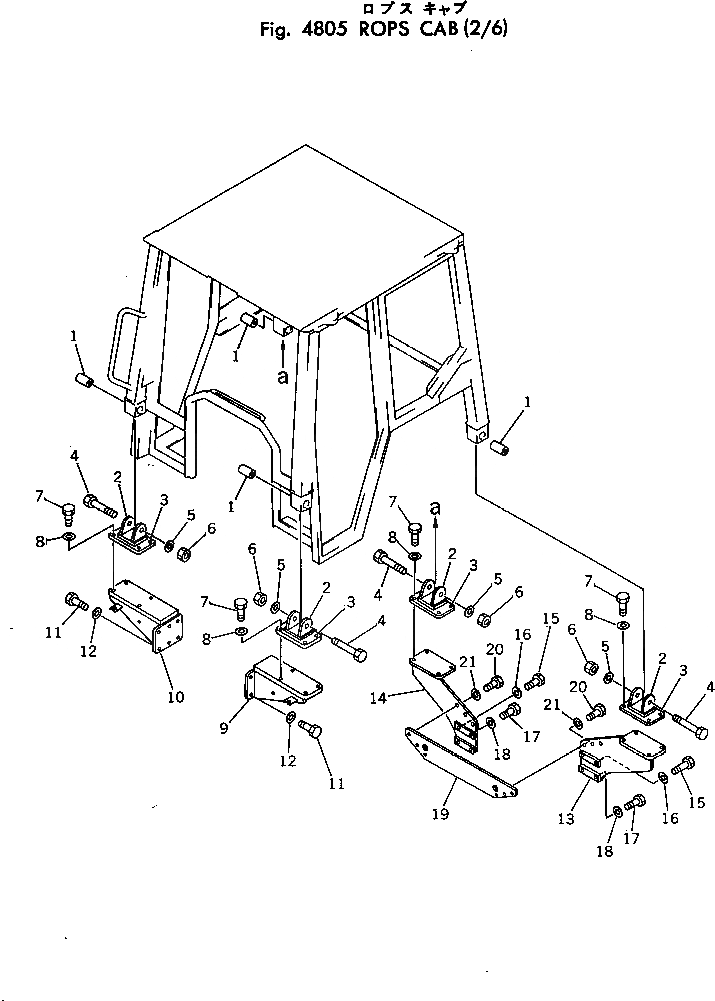 Схема запчастей Komatsu D31A-17 - КАБИНА ROPS (/) ОПЦИОННЫЕ КОМПОНЕНТЫ