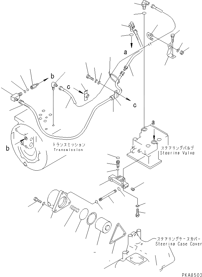 Схема запчастей Komatsu D31A-20 - ГИДРАВЛИКА РУЛ. УПРАВЛЕНИЯ (ДЛЯ TWO РЫЧАГИ РУЛЕВ. УПРАВЛЕНИЕ) СИЛОВАЯ ПЕРЕДАЧА И КОНЕЧНАЯ ПЕРЕДАЧА