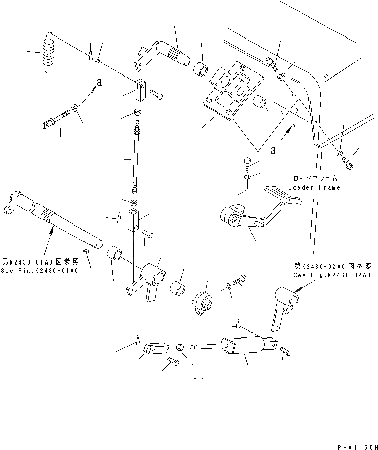 Схема запчастей Komatsu D31A-20 - ПЕДАЛЬ ТОЛЧКОВОГО РЕГУЛИР-Я КАБИНА ОПЕРАТОРА И СИСТЕМА УПРАВЛЕНИЯ