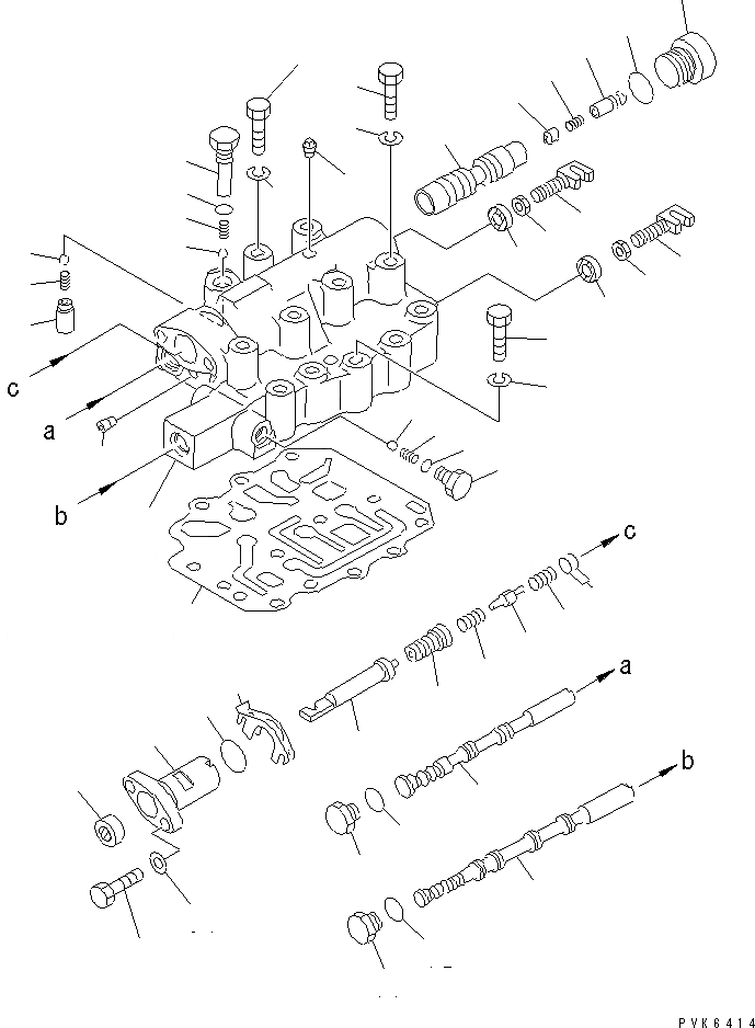 Схема запчастей Komatsu D31AM-20 - КЛАПАН ТРАНСМИССИИ (SELECTOR И INCHING) (RINGYOU СПЕЦ-Я.) СИЛОВАЯ ПЕРЕДАЧА И КОНЕЧНАЯ ПЕРЕДАЧА