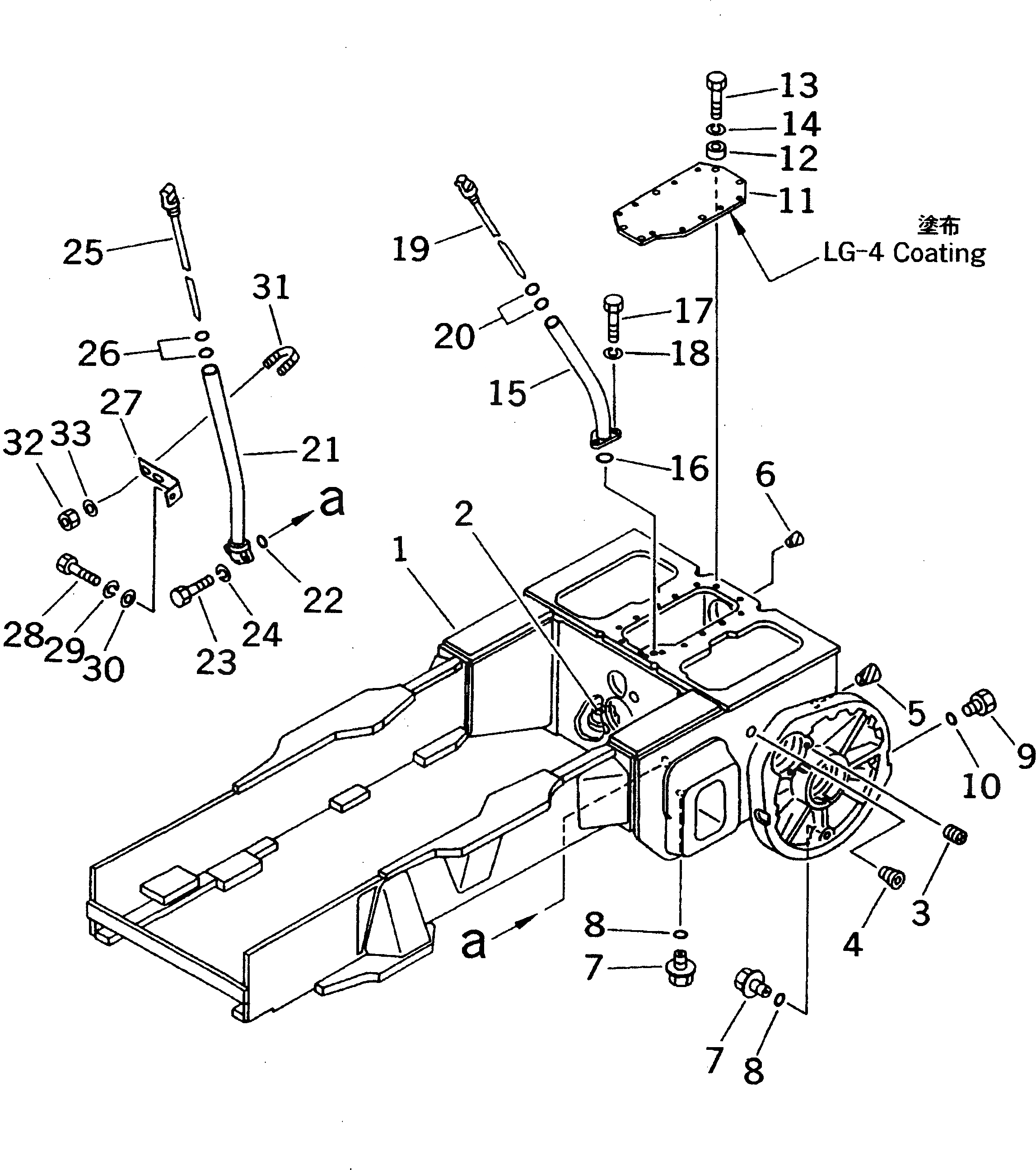 Схема запчастей Komatsu D31AM-20 - КОРПУС БЛОКА УПРАВЛЕНИЯ ПОВОРОТОМ И ОСНОВНАЯ РАМА ОСНОВН. РАМА И КОМПОНЕНТЫ