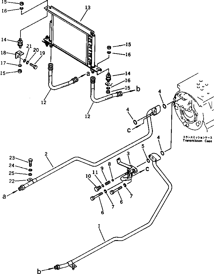 Схема запчастей Komatsu D31E-17 - МАСЛООХЛАДИТЕЛЬ И ТРУБЫ КОМПОНЕНТЫ ДВИГАТЕЛЯ И ЭЛЕКТРИКА