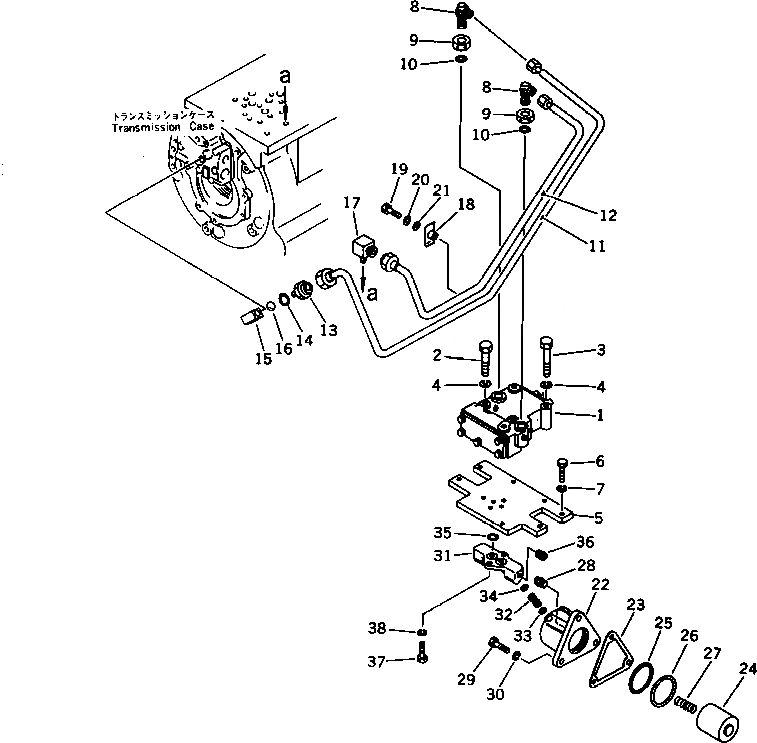 Схема запчастей Komatsu D31E-17 - РУЛЕВ. УПРАВЛЕНИЕ МАСЛОПРОВОДЯЩАЯ ЛИНИЯ РУЛЕВ. УПРАВЛЕНИЕ И КОНЕЧНАЯ ПЕРЕДАЧА