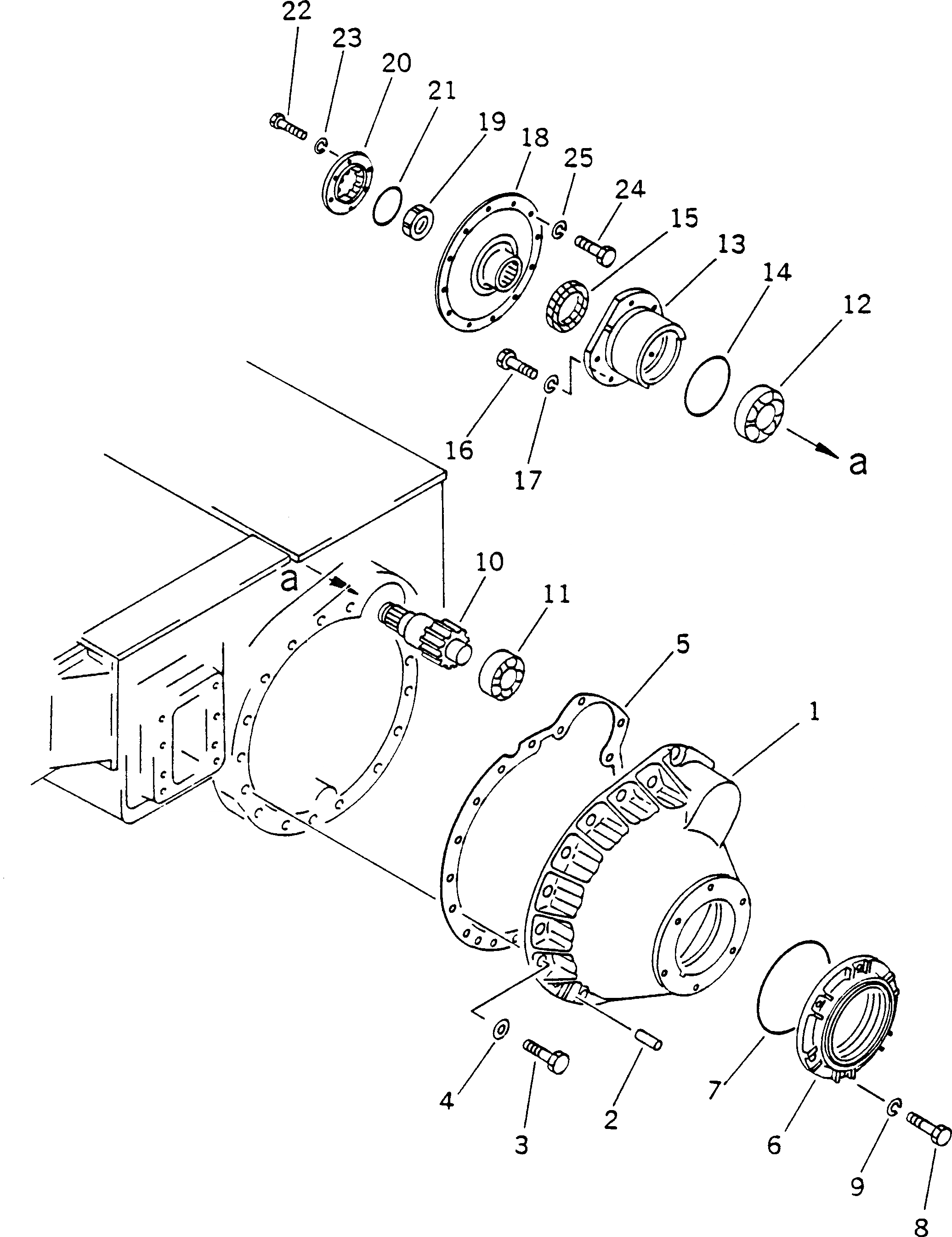 Схема запчастей Komatsu D31E-17 - КОНЕЧНАЯ ПЕРЕДАЧА КОЖУХ И GE РУЛЕВ. УПРАВЛЕНИЕ И КОНЕЧНАЯ ПЕРЕДАЧА