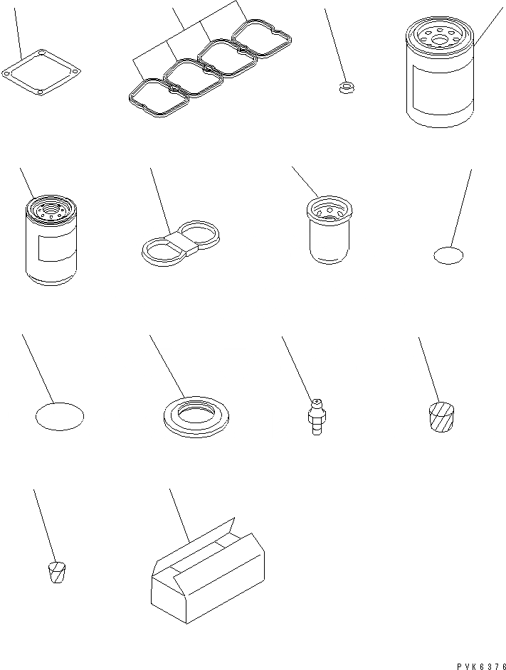 Схема запчастей Komatsu D31E-20 - ЗАП. ЧАСТИ (ДЛЯ A ГЕНЕРАТОР) (REGULATION OF ЕС DYNAMIC NOISE)(№7-) АКСЕССУАРЫ