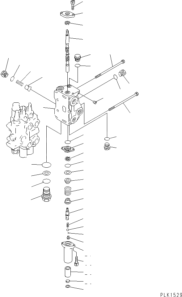 Схема запчастей Komatsu D31E-20 - УПРАВЛЯЮЩ. КЛАПАН (3-Х СЕКЦИОНН.) (/)(№7-) ОСНОВН. КОМПОНЕНТЫ И РЕМКОМПЛЕКТЫ