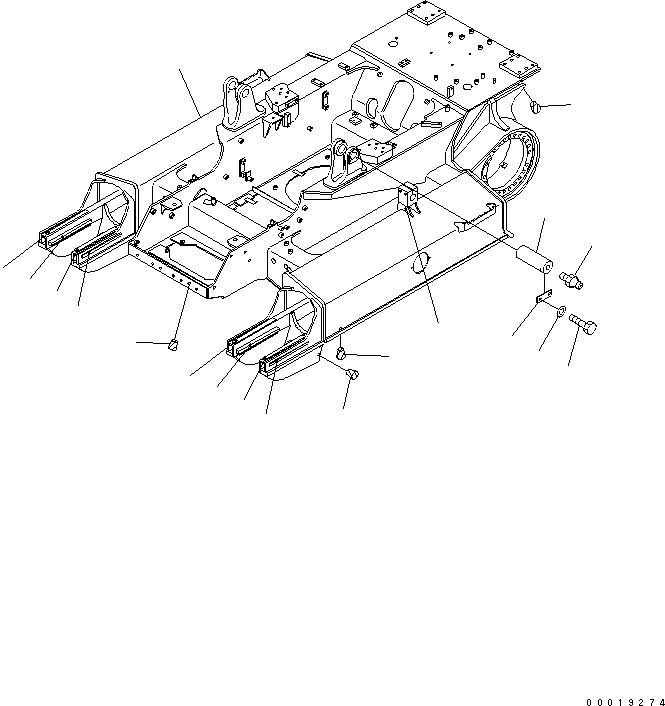 Схема запчастей Komatsu D31EX-21A-M - РАМА ОСНОВН. РАМА И КОМПОНЕНТЫ