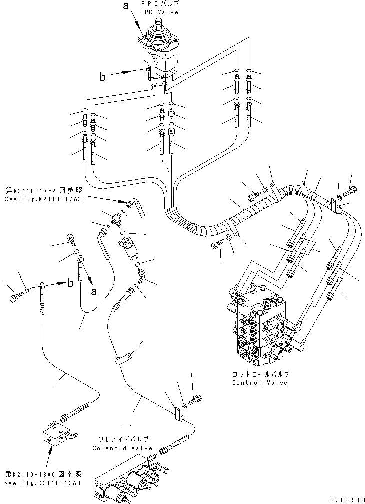 Схема запчастей Komatsu D31EX-21 - ОСНОВН. КОНСТРУКЦИЯ (РАБОЧ. P.P.C ТРУБЫ) (ДЛЯ РЫХЛИТЕЛЬ) КАБИНА ОПЕРАТОРА И СИСТЕМА УПРАВЛЕНИЯ