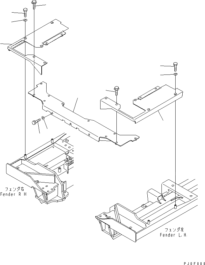 Схема запчастей Komatsu D31EX-21 - ПОЛ (ДЛЯ НАВЕСА) КАБИНА ОПЕРАТОРА И СИСТЕМА УПРАВЛЕНИЯ