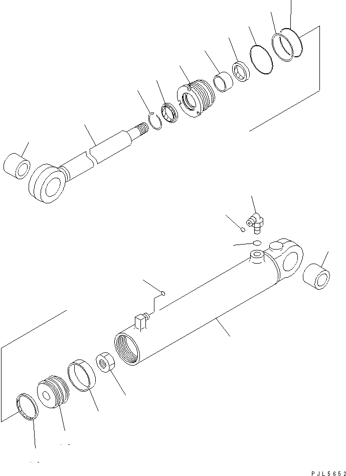 Схема запчастей Komatsu D31EX-21 - ЦИЛИНДР РЫХЛИТЕЛЯ ОСНОВН. КОМПОНЕНТЫ И РЕМКОМПЛЕКТЫ