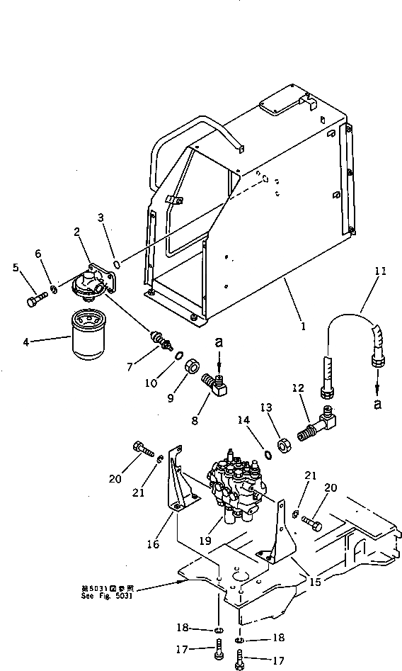 Схема запчастей Komatsu D31P-18A - ГИДР. БАК. AND ФИЛЬТР. УПРАВЛ-Е РАБОЧИМ ОБОРУДОВАНИЕМ