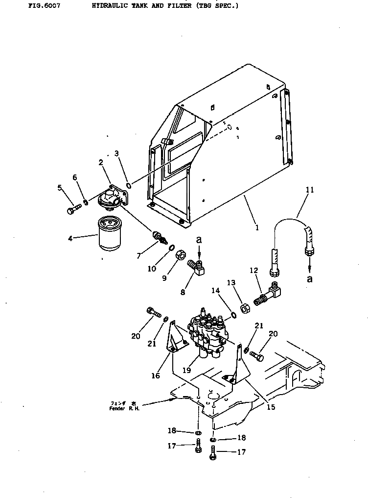 Схема запчастей Komatsu D31P-18A - ГИДР. БАК. AND ФИЛЬТР. (СПЕЦ-Я TBG) УПРАВЛ-Е РАБОЧИМ ОБОРУДОВАНИЕМ