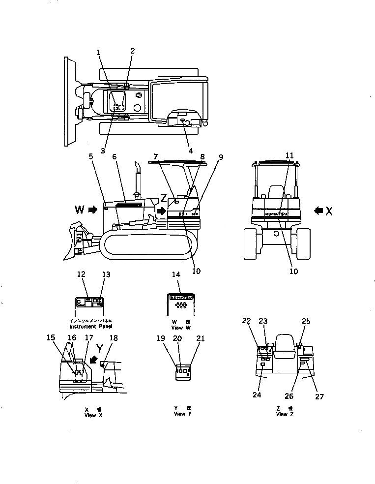 Схема запчастей Komatsu D31P-18A - МАРКИРОВКА (КИТАЙ) МАРКИРОВКА¤ ИНСТРУМЕНТ И РЕМКОМПЛЕКТЫ