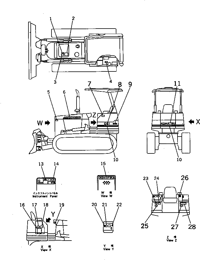 Схема запчастей Komatsu D31P-18A - МАРКИРОВКА (ПОРТУГАЛ.) МАРКИРОВКА¤ ИНСТРУМЕНТ И РЕМКОМПЛЕКТЫ