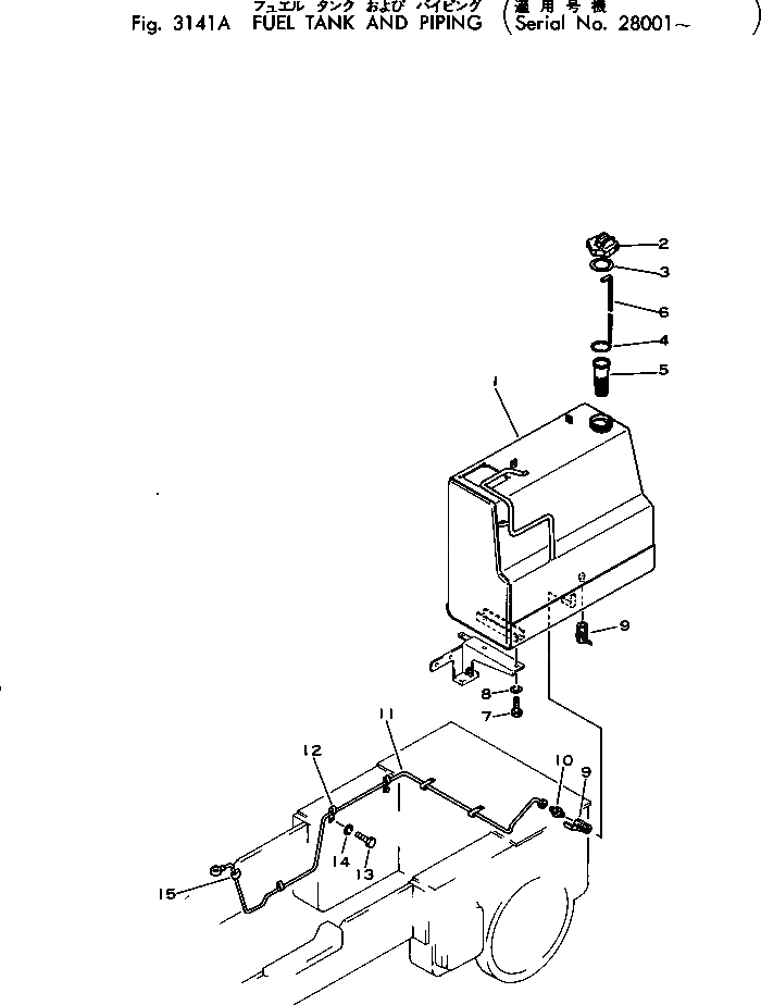 Схема запчастей Komatsu D31P-16A - ТОПЛ. БАК И ТОПЛИВОПРОВОД(№8-) КОМПОНЕНТЫ ДВИГАТЕЛЯ И ЭЛЕКТРИКА